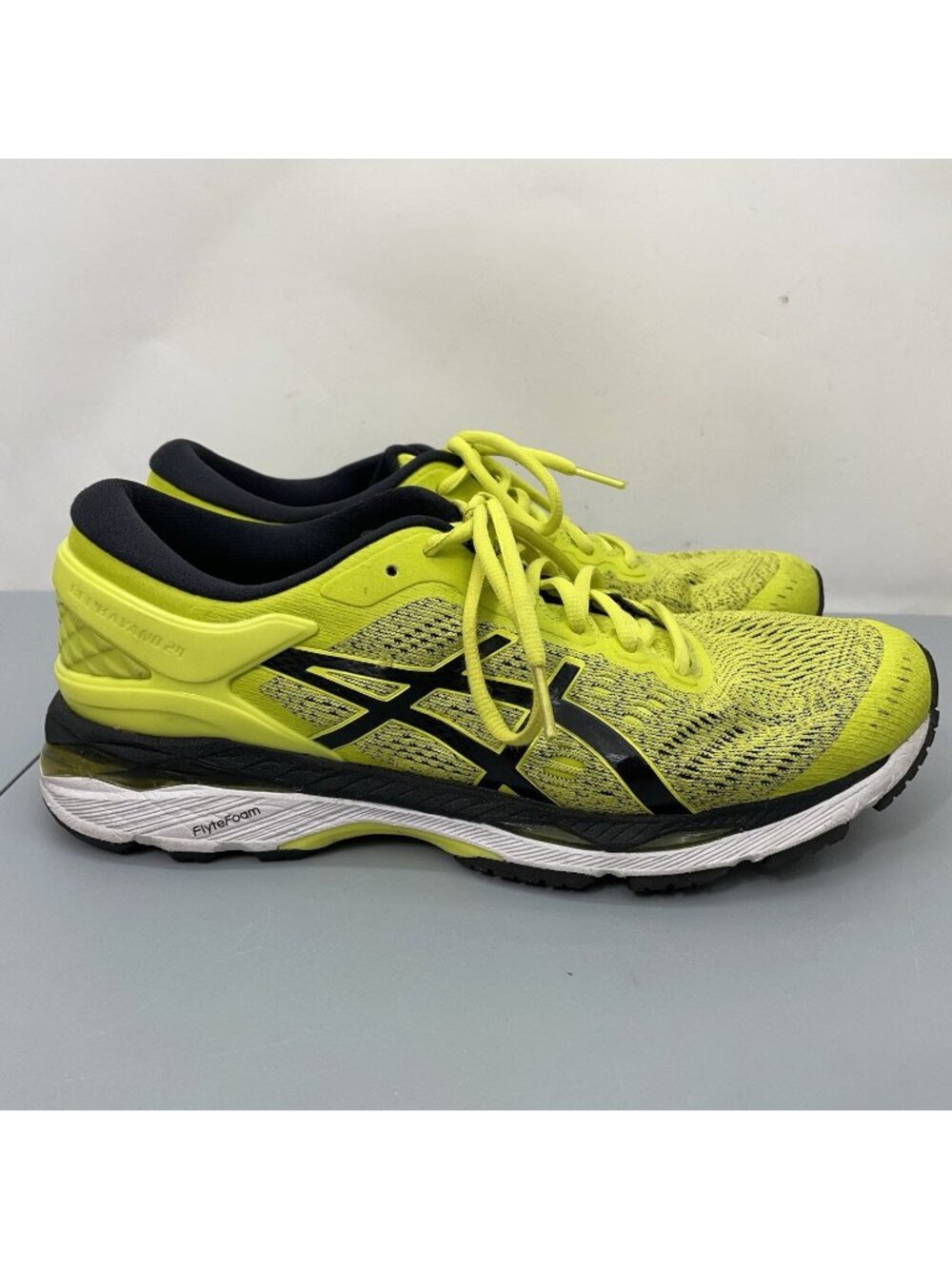 Asics Gel Kayano 24 Sneakers Shoes Running Training Sulfur Spring Yellow Men 9.5